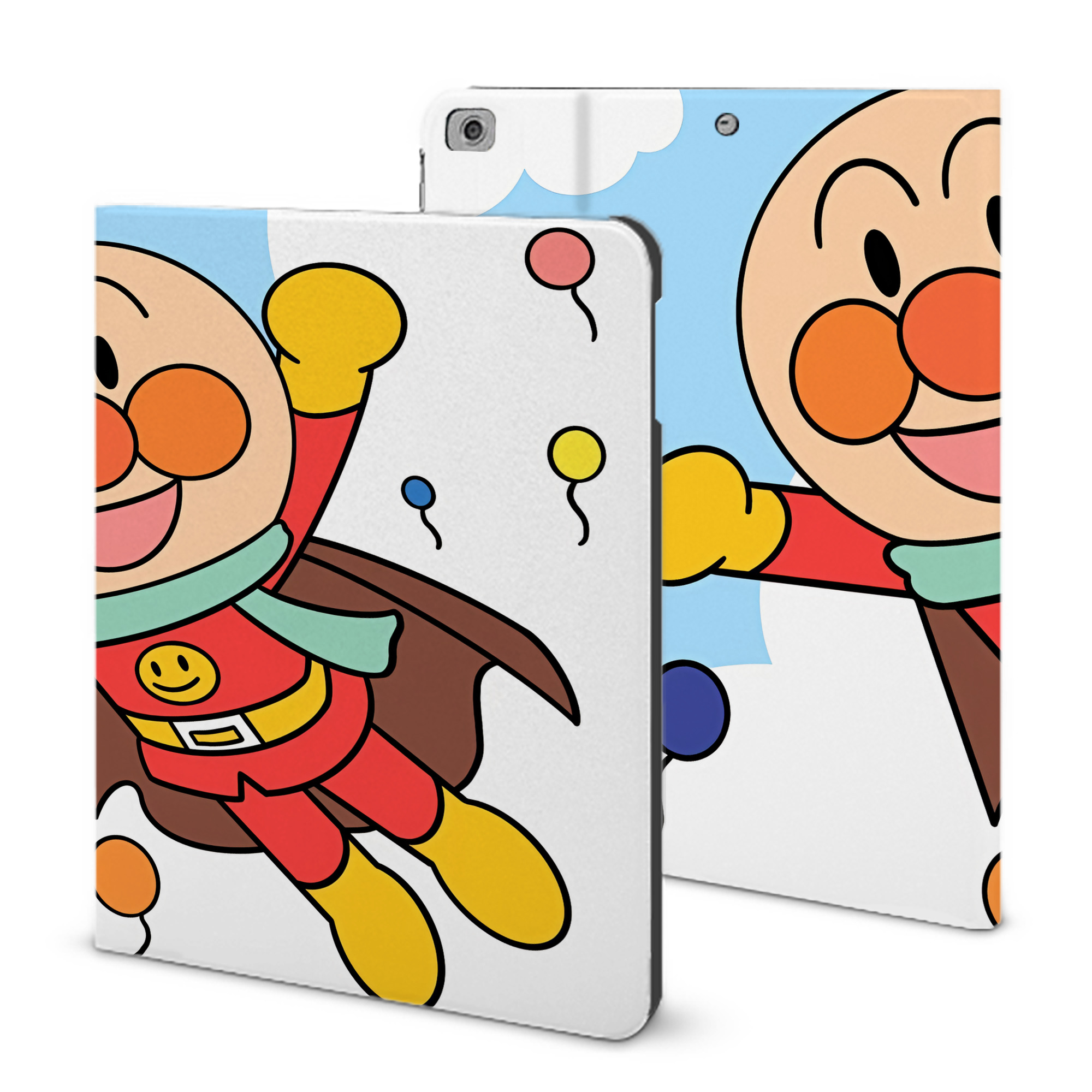 （画像用） アンパンマン Anpanman IPad ケース ブック型 PUレザー TPU 耐衝撃 軽量 薄型 ペン収納なし 全面保護 IPad 各モデル対応